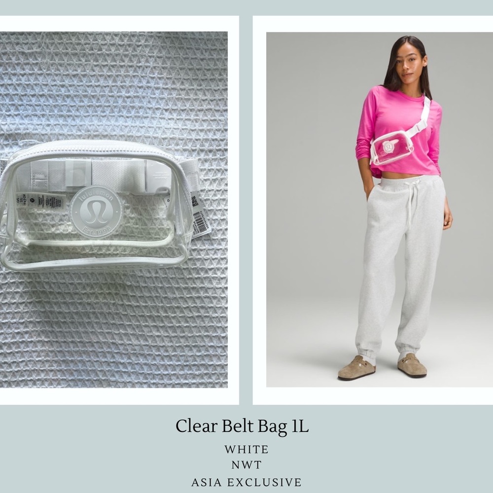 Lululemon White/Clear Belt Bag
